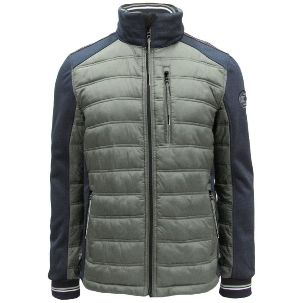 Point Zero Mens Textured Stowable-Hood Puffer Jacket, NWT